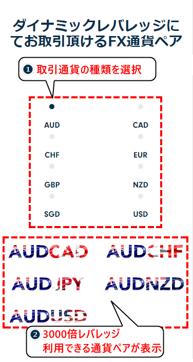 TTCM_ダイナミックレバレッジ_通貨ペアの種類_スマホ画面