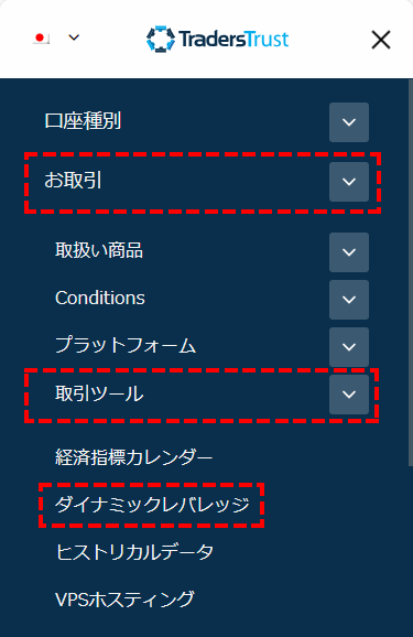 TTCM_3000倍レバレッジの確認_スマホ画面