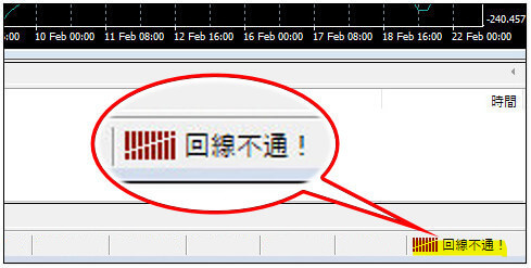 サーバー接続不可-MT4回線不通画像