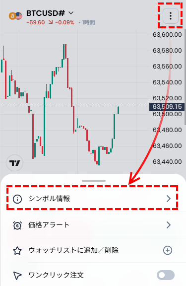 XM_会員ページ_メニュー_仮想通貨情報を選択_スマホ画面