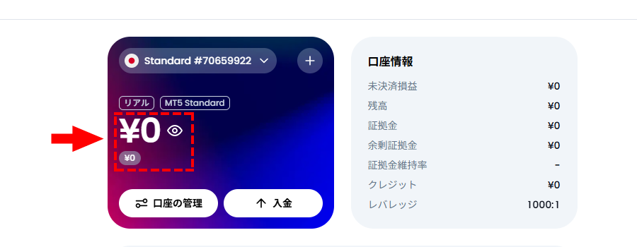 XM_追加口座_削除前の確認事項_口座残高ゼロ_パソコン画面
