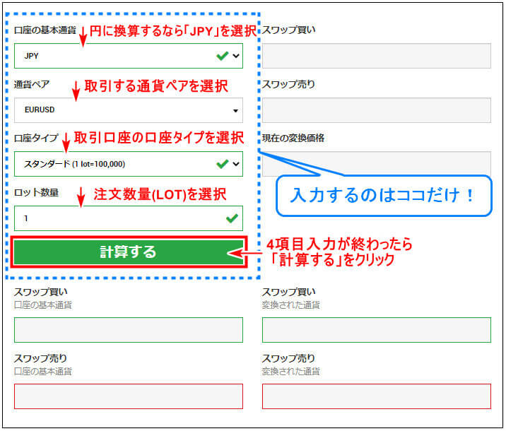 XM_スワップポイント計算機1