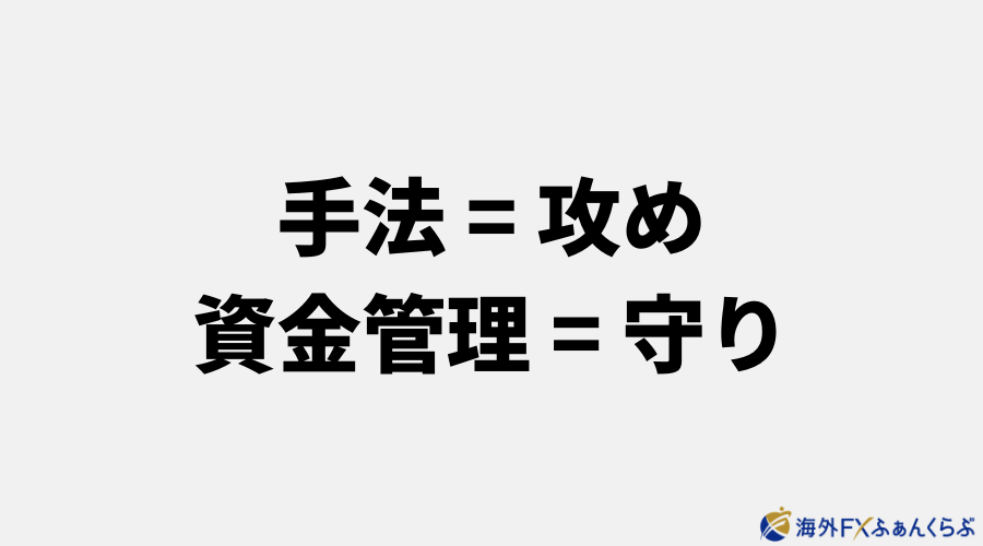 手法は攻め、資金管理は守り