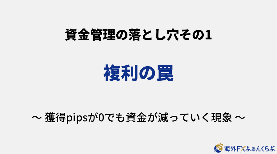 資金管理の落とし穴1、複利の罠