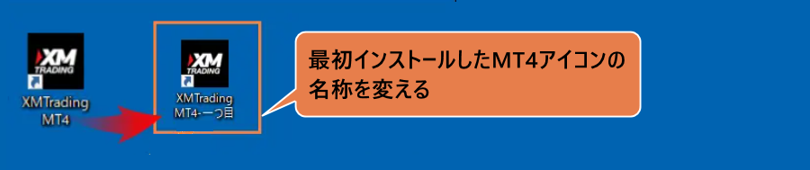 MT4アイコン名称を変更_パソコン画面