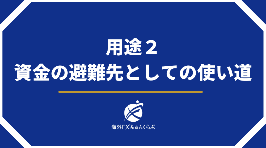 用途2資金の避難先としての使い道