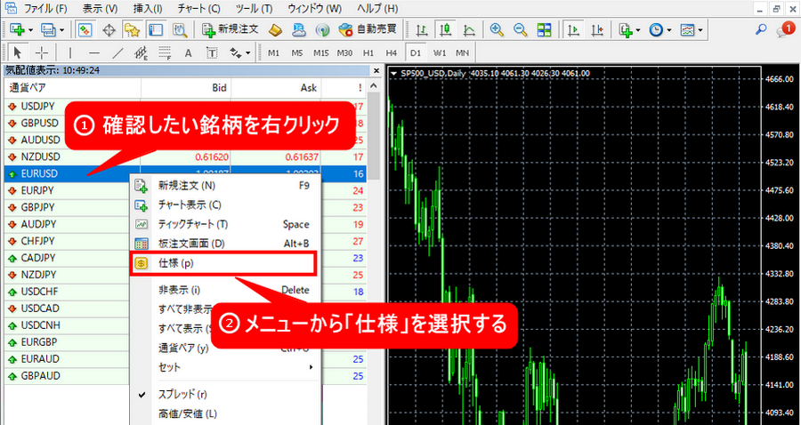 MT4仕様