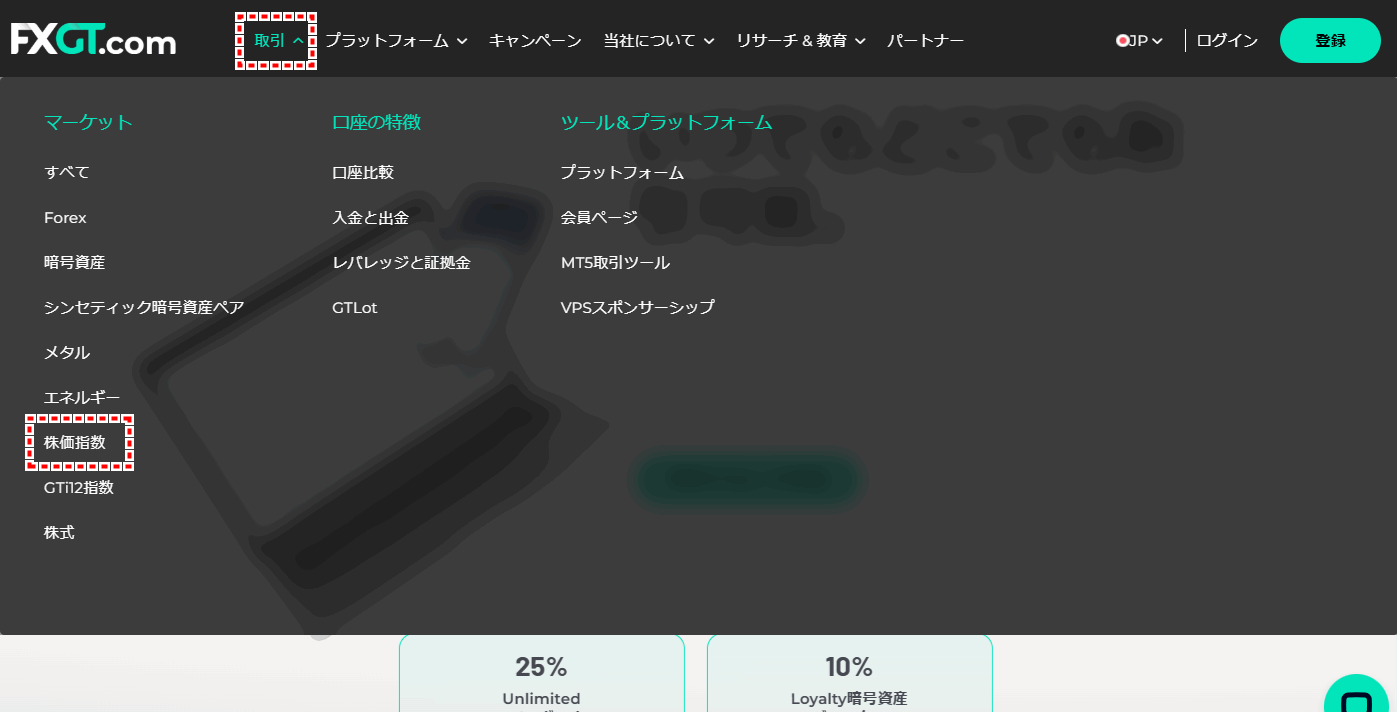 FXGTインデックスのスワップポイント確認場所_pc2