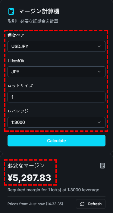TTCM_証拠金計算機_計算結果_スマホ画面