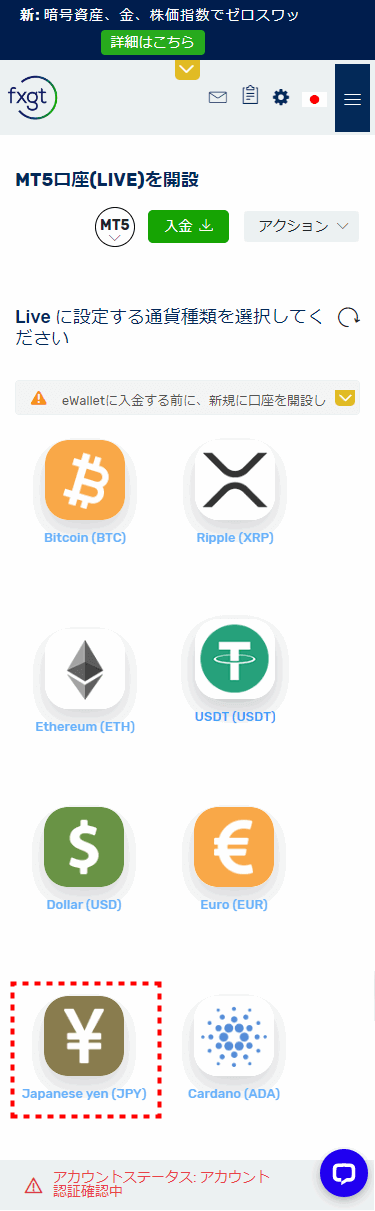 FXGT_口座開設通貨タイプ選択_mb12