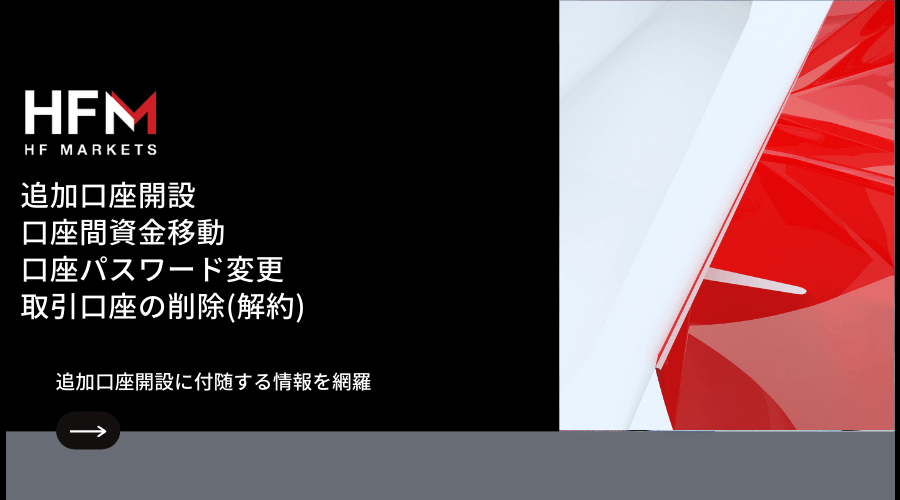 HFM(HotForex/ホットフォレックス)追加口座開設と口座間資金移動
