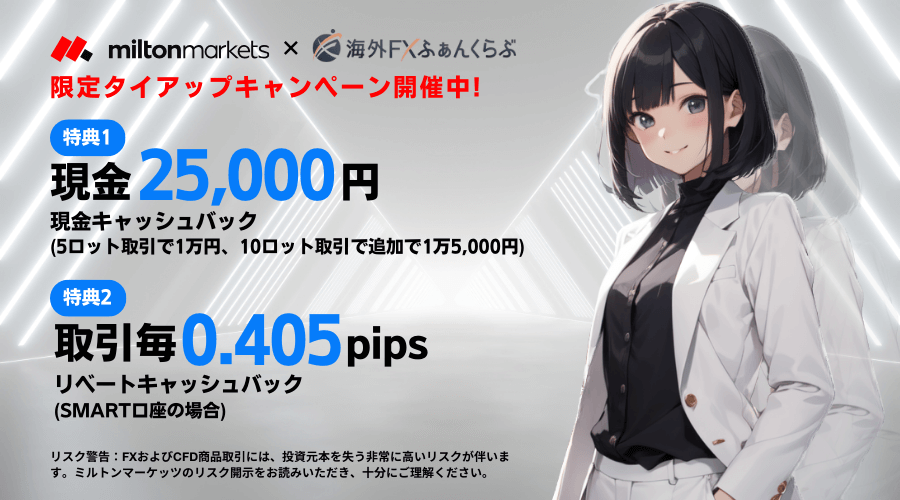 miltonmarkets＆海外FXふぁんくらぶ限定タイアップキャンペーン
