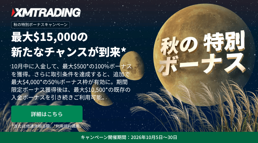 XM秋の特別ボーナスキャンペーン