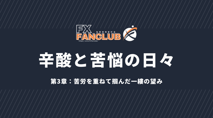 辛酸と苦悩の日々、第3章：苦労を重ねて掴んだ一縷の望み