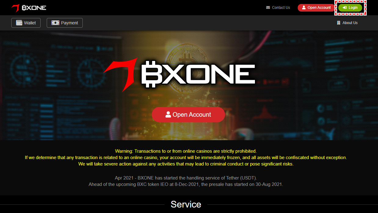 BXONE_入金_ログインpc1