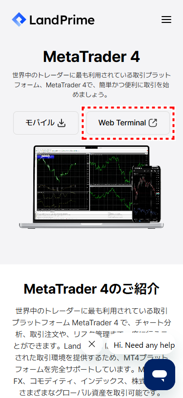 LAND_口座開設_ウェブターミナル版ログイン_mb33