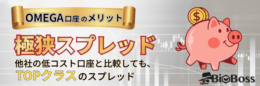 BigBoss OMEGA口座は他社比較TOPクラスの極狭スプレッド