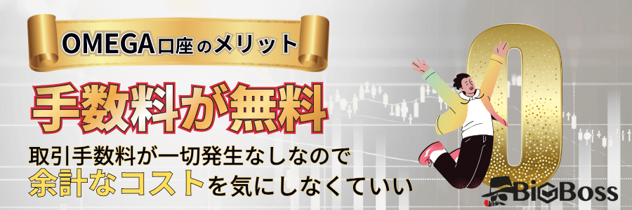 BigBoss OMEGA口座は取引手数料が一切無料